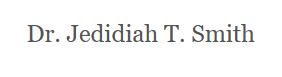 Jedidiah T. Smith DC