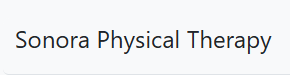 Sonora Physical Therapy