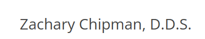 Zachary Chipman DDS