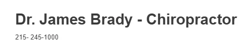 Dr. James Brady Chiro