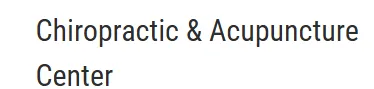 Chiropractic & Acupuncture Center