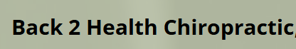 Back 2 Health Chiropractic