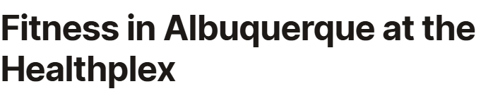 Presbyterian Fitness in Albuquerque at Presbyterian Healthplex